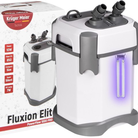 Kruger Meier Fluxion Elite 1000 UVC PRO - filtr zewnętrzny z lampą UV do akwarium 80 - 180 litrów