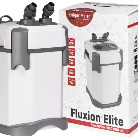 Kruger Meier Fluxion Elite 1000 UVC PRO - filtr zewnętrzny z lampą UV do akwarium 80 - 180 litrów