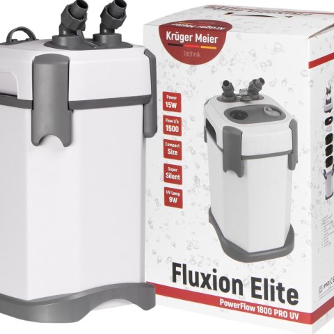 Kruger Meier Fluxion Elite 1800 UVC PRO - filtr zewnętrzny z lampą UV do akwarium 120 - 350 litrów