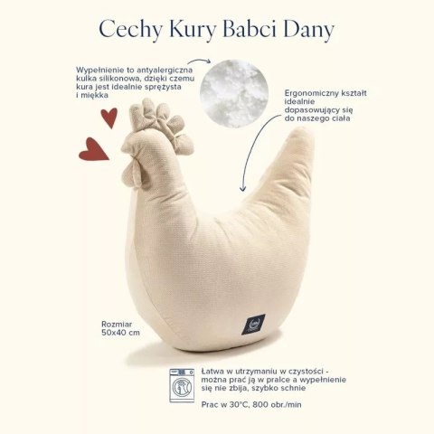 Poduszka Kura Babci Dany Velvet SAND - elegancja, wygoda i funkcjonalność w jednym Poduszka Kura Babci Dany Velvet SAND - elegancja, wygoda i funkcjonalność w jednym