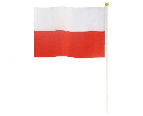 Polska flaga 14x21cm na patyczku 30cm, 1 szt. Polska flaga 14x21cm na patyczku 30cm, 1 szt.