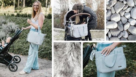Torba dla mamy do wózka BabyOno CARMEN szara - elegancka i funkcjonalna