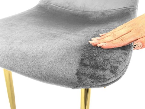 Krzesło tapicerowane GIULIA VELVET GREY GOLD II GATUNEK Krzesło tapicerowane GIULIA VELVET GREY GOLD II GATUNEK
