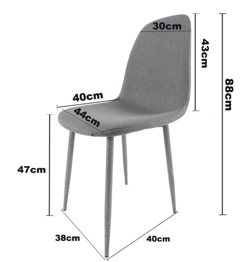 Krzesło tapicerowane GIULIA VELVET GREY GOLD II GATUNEK Krzesło tapicerowane GIULIA VELVET GREY GOLD II GATUNEK