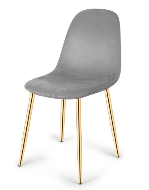 Krzesło tapicerowane GIULIA VELVET GREY GOLD II GATUNEK Krzesło tapicerowane GIULIA VELVET GREY GOLD II GATUNEK