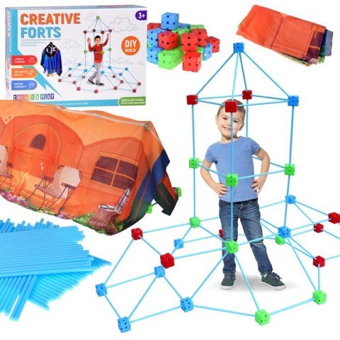 Duży Zestaw SŁOMKI KONSTRUKCYJNE kreatywne klocki do budowania 89el ZA5907