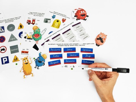 Kapitan Nauka Bazgraki Super pojazdy zabawy edukacyjne łamigłówki KS0883