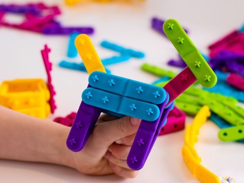 Klocki Mublo kolorowe zginane patyczki 100 elementów 50505 ZA4989 Klocki Mublo kolorowe zginane patyczki 100 elementów 50505 ZA4989