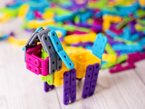 Klocki Mublo kolorowe zginane patyczki 100 elementów 50505 ZA4989 Klocki Mublo kolorowe zginane patyczki 100 elementów 50505 ZA4989