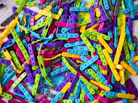 Klocki Mublo kolorowe zginane patyczki 100 elementów 50505 ZA4989 Klocki Mublo kolorowe zginane patyczki 100 elementów 50505 ZA4989