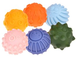 Kolorowe Piłki sensoryczne Piłeczki z wypustkami dla dzieci 6szt ZA5578