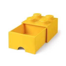 LEGO(R) pojemnik klocek z szufladą czwórka żółty