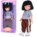 Lovely Girl Lalka z krótkimi czarnymi włosami w sportowym stroju 33cm ZA5849
