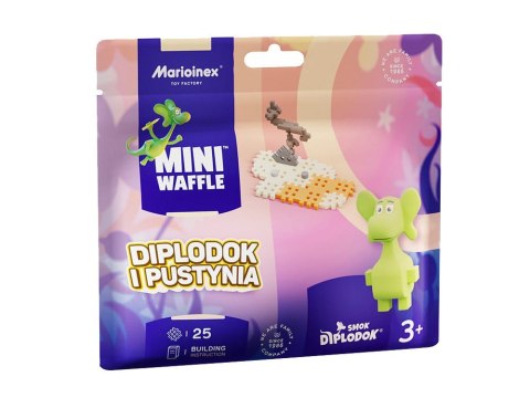 Marioinex Smok Diplodok i Pustynia 25ele Mini waffle figurka ZA5496 Marioinex Smok Diplodok i Pustynia 25ele Mini waffle figurka ZA5496