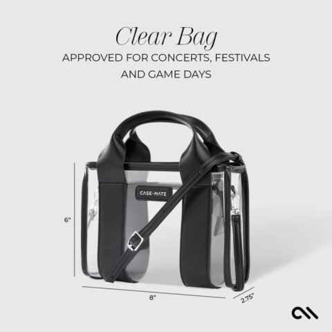 Case-Mate Micro Tote Bag - Wodoodporna torba na ramię (Black/Clear)