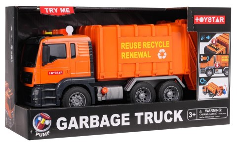 Śmieciarka Pomarańczowa z Funkcją Dźwięku + Akcesoria Śmieciarka Pomarańczowa z Funkcją Dźwięku + Akcesoria