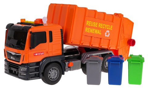 Śmieciarka Pomarańczowa z Funkcją Dźwięku + Akcesoria Śmieciarka Pomarańczowa z Funkcją Dźwięku + Akcesoria