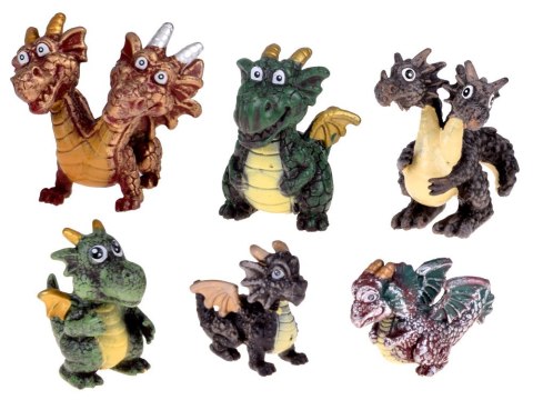 Zestaw Figurek Bajkowe Smoki 6 szt. Magiczne Stworzenia ZA5883