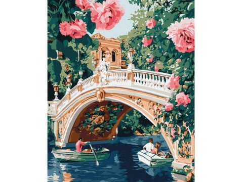Zestaw do malowania po numerach Most i kwiaty KHO3664 40x50 AP0026 Zestaw do malowania po numerach Most i kwiaty KHO3664 40x50 AP0026