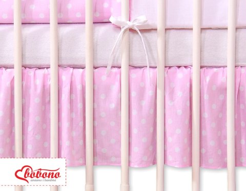 Falbanka maskująca 120x60cm- Wiszące serduszka grochy na różowym Falbanka maskująca 120x60cm- Wiszące serduszka grochy na różowym