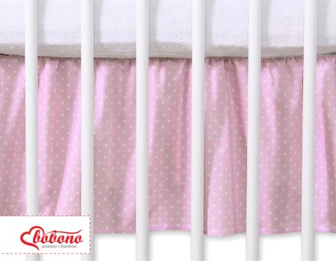 Falbanka maskująca 120x60cm- Wiszące serduszka kropki na różu Falbanka maskująca 120x60cm- Wiszące serduszka kropki na różu