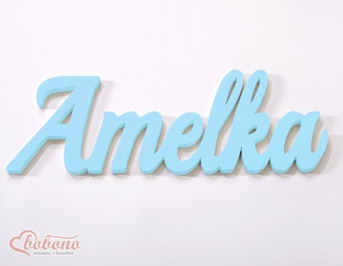 Drewniany napis, literki