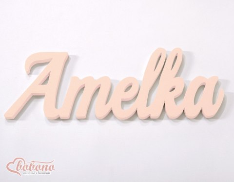 Drewniany napis, literki