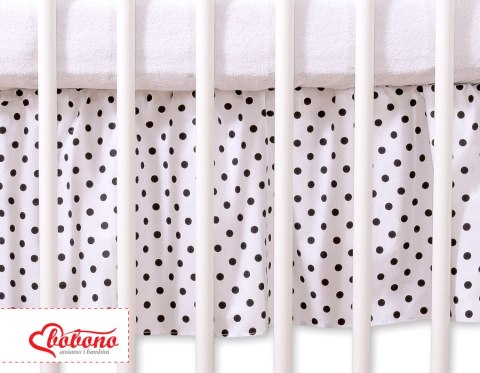 Falbanka maskująca 120x60cm- Wiszące serduszka czarne grochy na białym tle Falbanka maskująca 120x60cm- Wiszące serduszka czarne grochy na białym tle