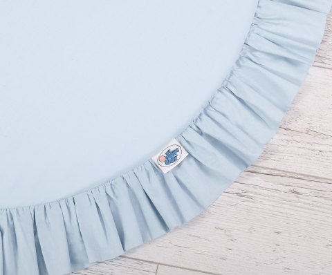 Mata do zabawy z falbanką- niebieska