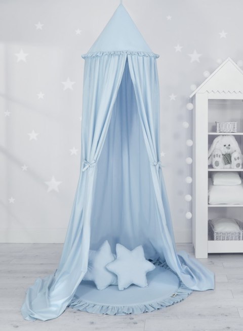 Mata do zabawy z falbanką- niebieska