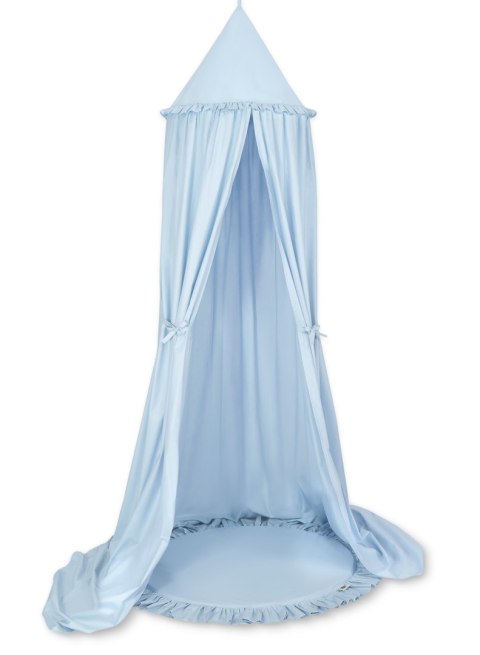 Mata do zabawy z falbanką- niebieska