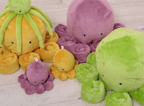 Przytulanka dla dzieci Ośmiornica z grzechotką- brudny róż