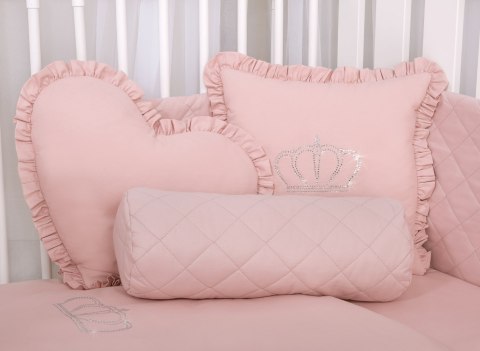 Dekoracyjna poduszka z aplikacją - brudny róż