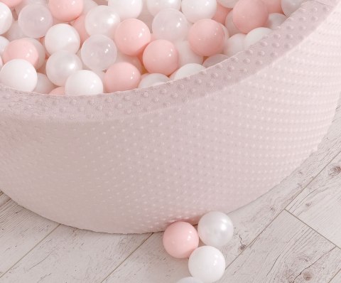 Suchy basen minky H-40 cm z piłkami 200szt.- brudny różowy Suchy basen minky H-40 cm z piłkami 200szt.- brudny różowy