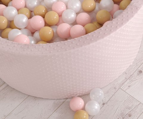 Suchy basen minky H-40 cm z piłkami 200szt.- brudny różowy Suchy basen minky H-40 cm z piłkami 200szt.- brudny różowy