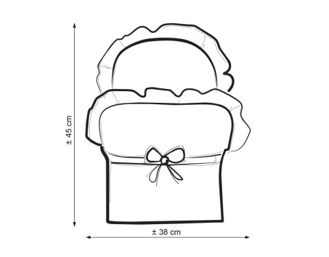Becik dla lalek otulacz wiązany - lisek w wianku