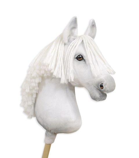 Hobby Horse Duży koń na kiju Premium - biały A3 Hobby Horse Duży koń na kiju Premium - biały A3