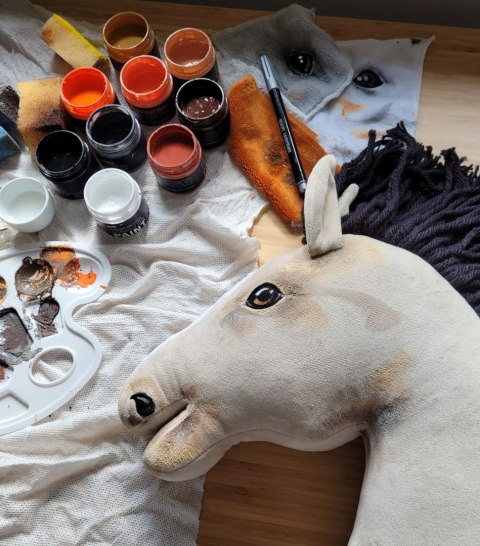 Hobby Horse Duży koń na kiju Premium - jasnobułany A3 Hobby Horse Duży koń na kiju Premium - jasnobułany A3