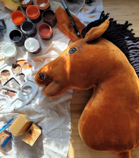 Hobby Horse Duży koń na kiju Premium - jasnogniady A3 Hobby Horse Duży koń na kiju Premium - jasnogniady A3