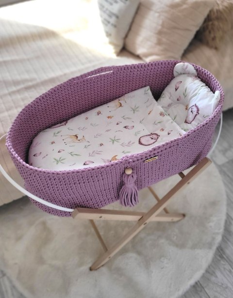 Kosz Mojżesza BOHO Handmade ze stojakiem - lawenda Kosz Mojżesza BOHO Handmade ze stojakiem - lawenda