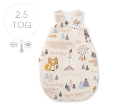 Śpiworek niemowlęcy całoroczny ocieplany 75 cm- little Indians Śpiworek niemowlęcy całoroczny ocieplany 75 cm- little Indians