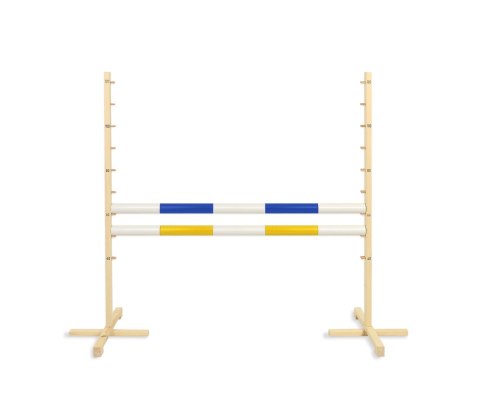 Przeszkoda skokowa do Hobby Horse 120cm, dwie belki - niebieska i żółta Przeszkoda skokowa do Hobby Horse 120cm, dwie belki - niebieska i żółta