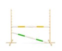 Przeszkoda skokowa do Hobby Horse 160cm, h-120 cm, dwie belki - żółta i zielona