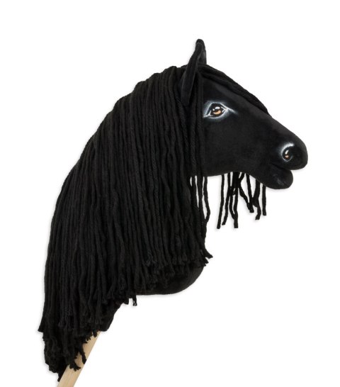 Hobby Horse Duży koń na kiju Premium - fryz koń fryzyjski A3 Hobby Horse Duży koń na kiju Premium - fryz koń fryzyjski A3