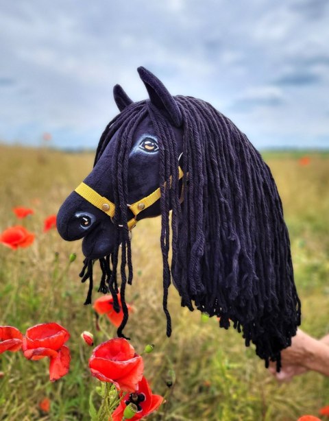 Hobby Horse Duży koń na kiju Premium - fryz koń fryzyjski A3 Hobby Horse Duży koń na kiju Premium - fryz koń fryzyjski A3