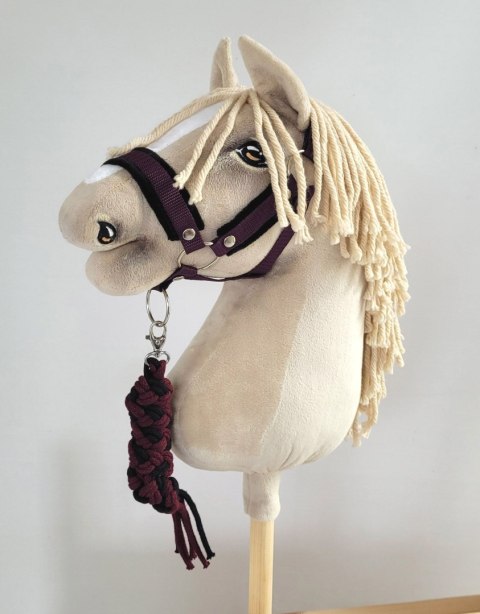 Uwiąz dla Hobby Horse ze sznurka - czarno-śliwkowy Uwiąz dla Hobby Horse ze sznurka - czarno-śliwkowy