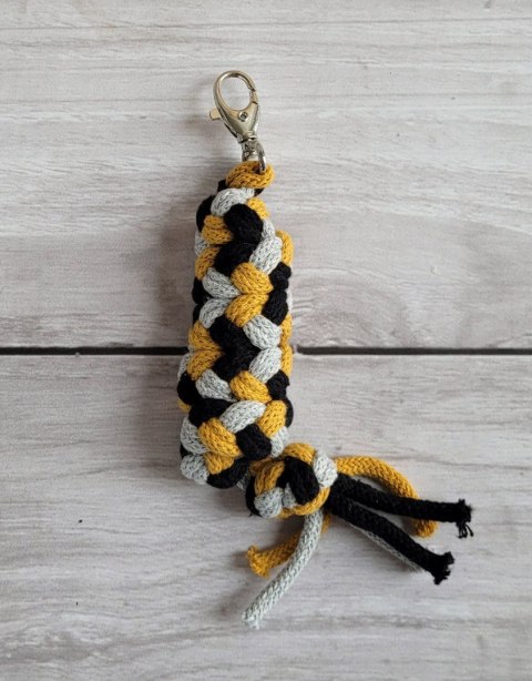 Uwiąz dla Hobby Horse ze sznurka - musztardowy/ szary/ czarny Uwiąz dla Hobby Horse ze sznurka - musztardowy/ szary/ czarny