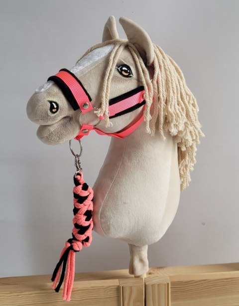 Uwiąz dla Hobby Horse ze sznurka - neon pink/ czarny Uwiąz dla Hobby Horse ze sznurka - neon pink/ czarny