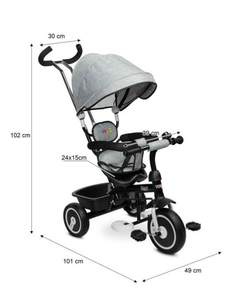 ROWEREK 3-KOŁOWY BUZZ GREY ROWEREK 3-KOŁOWY BUZZ GREY