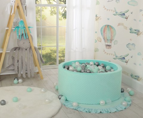 Suchy basen minky H-40 cm z piłkami 200szt.- miętowy Suchy basen minky H-40 cm z piłkami 200szt.- miętowy